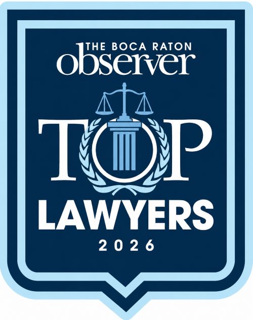 Rated as a 2026 Top Lawyer by the Boca Raton Observer